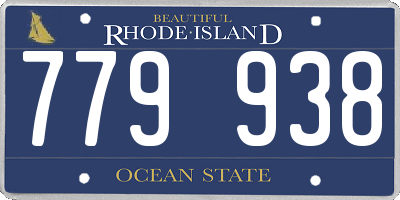 RI license plate 779938