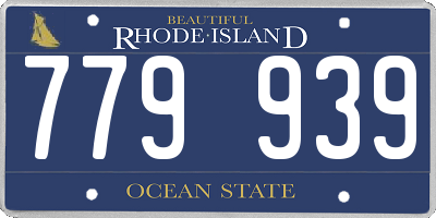 RI license plate 779939