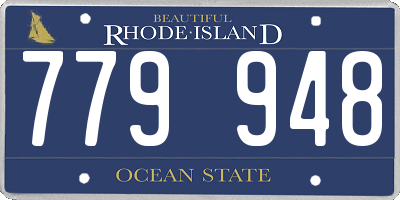 RI license plate 779948