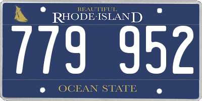 RI license plate 779952