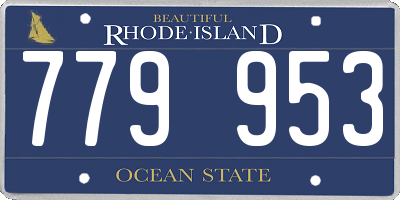 RI license plate 779953