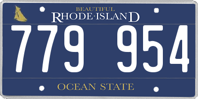 RI license plate 779954