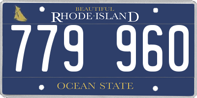 RI license plate 779960