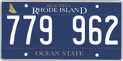 RI license plate 779962