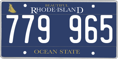 RI license plate 779965