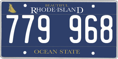 RI license plate 779968
