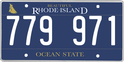 RI license plate 779971