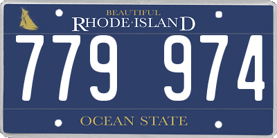 RI license plate 779974