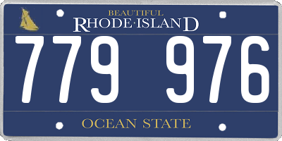 RI license plate 779976