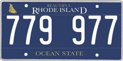 RI license plate 779977