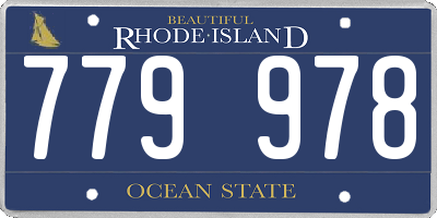 RI license plate 779978