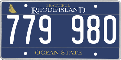 RI license plate 779980