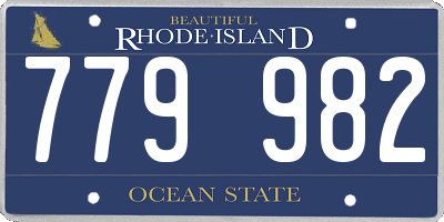 RI license plate 779982