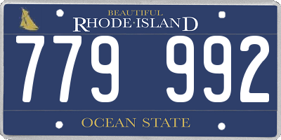 RI license plate 779992