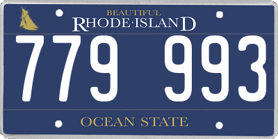 RI license plate 779993