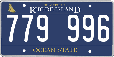 RI license plate 779996