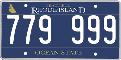 RI license plate 779999