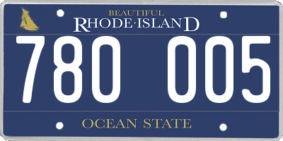 RI license plate 780005