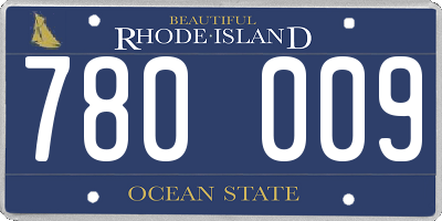 RI license plate 780009
