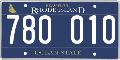 RI license plate 780010