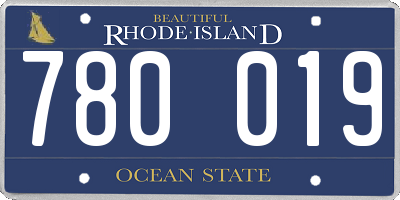 RI license plate 780019