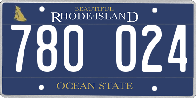 RI license plate 780024
