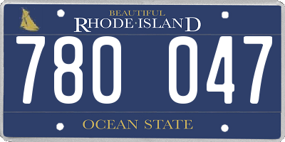 RI license plate 780047
