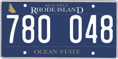 RI license plate 780048
