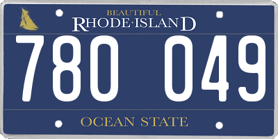 RI license plate 780049