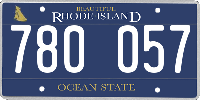 RI license plate 780057