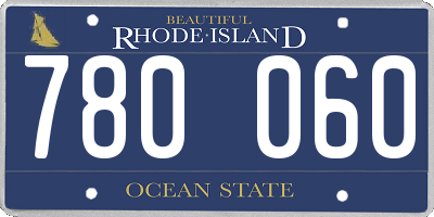 RI license plate 780060