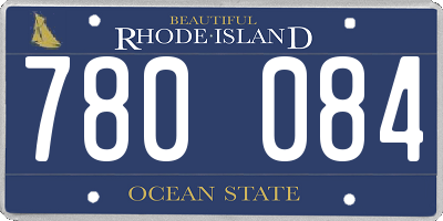 RI license plate 780084