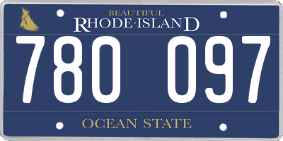 RI license plate 780097
