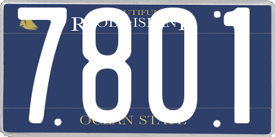 RI license plate 7801