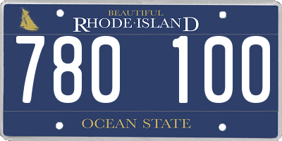 RI license plate 780100