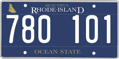 RI license plate 780101