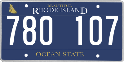 RI license plate 780107