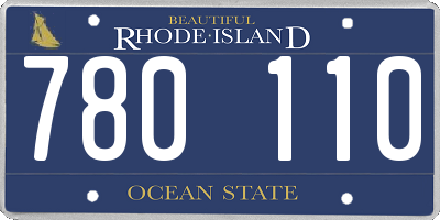 RI license plate 780110