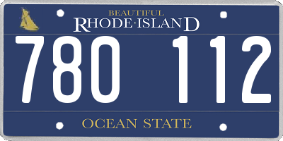 RI license plate 780112
