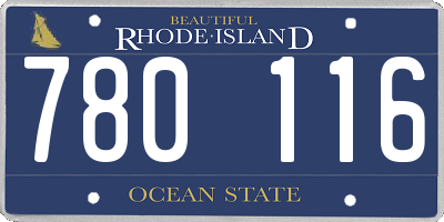 RI license plate 780116