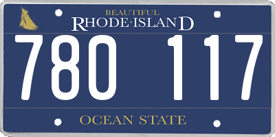 RI license plate 780117