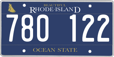 RI license plate 780122