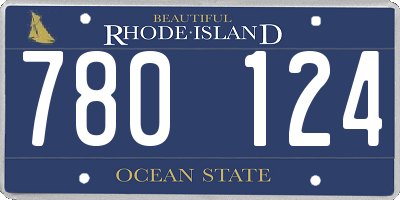 RI license plate 780124