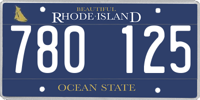 RI license plate 780125