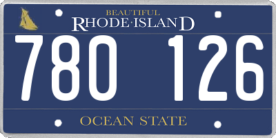 RI license plate 780126