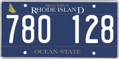 RI license plate 780128