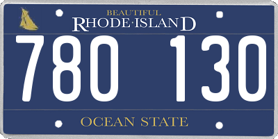 RI license plate 780130