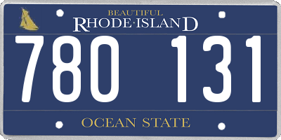 RI license plate 780131