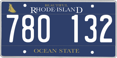 RI license plate 780132