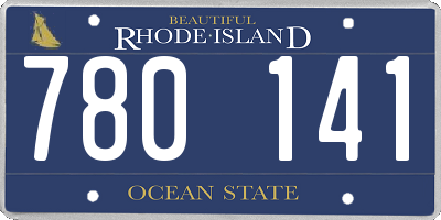 RI license plate 780141